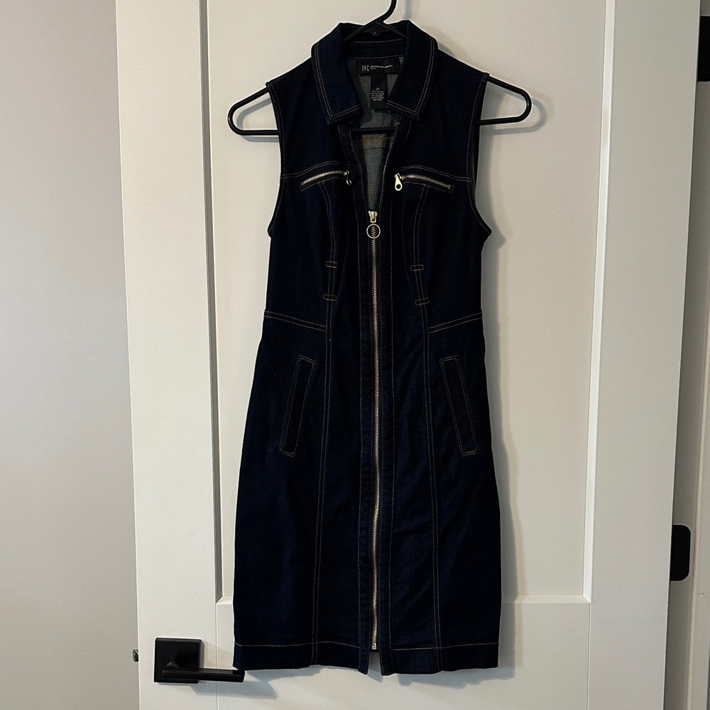 INC International Concepts Navy Denim Jacket